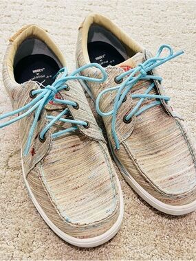 Hooey x Twisted - Multicolor Canvas Shoes with Aqua Laces